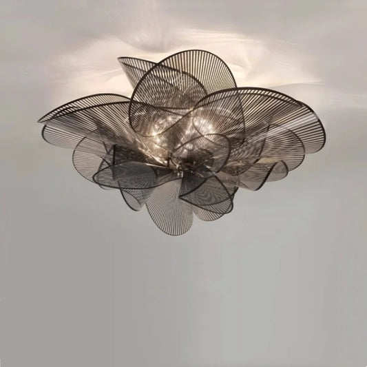 Nordic Acrylic Petal LED Ceiling Chandelier Bedroom French