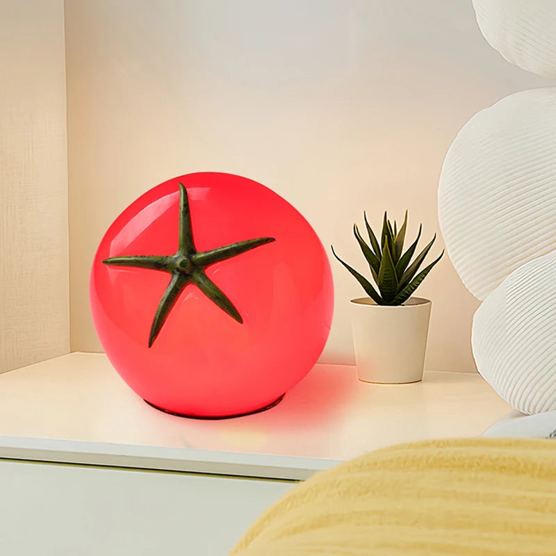 Red Resin Tomato Table Lamp Lovely Home Atmosphere