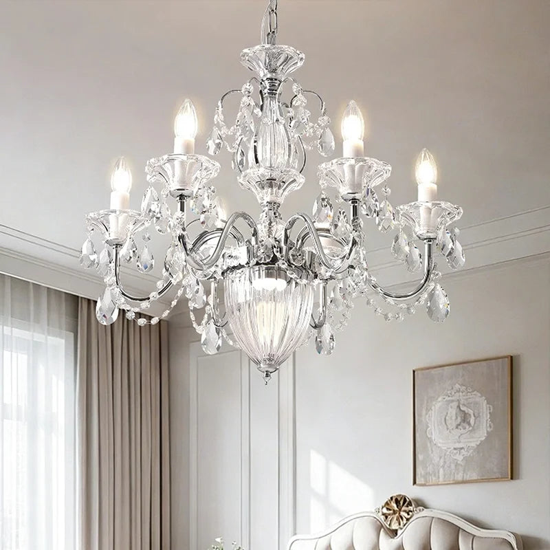 French Chandelier Europe Villa Candle E14 Pendant