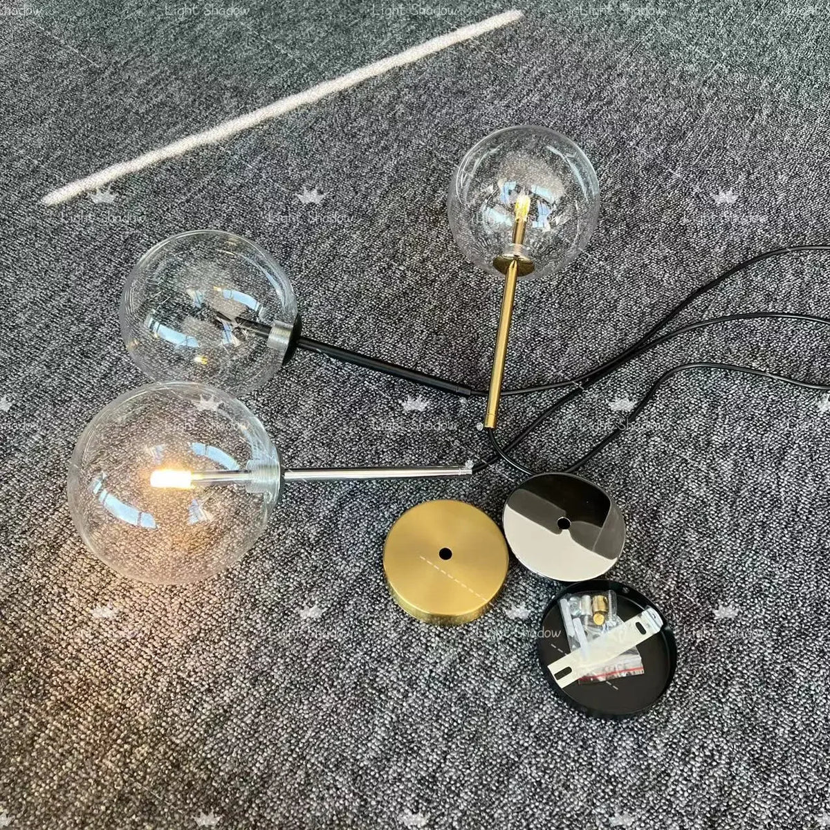 LED Pendant Lamp Glass Ball Bedroom Hanging Nordic