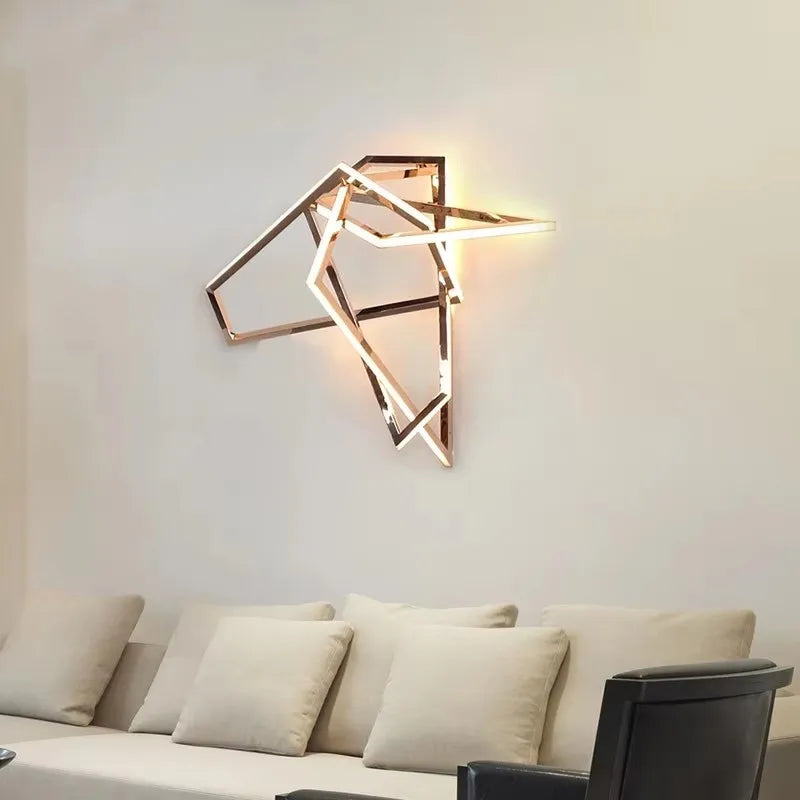 Stainless Steel Creative LED Wall Light Living Room TV