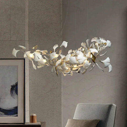 Gingko Chandelier Designer Acrylic Leaf