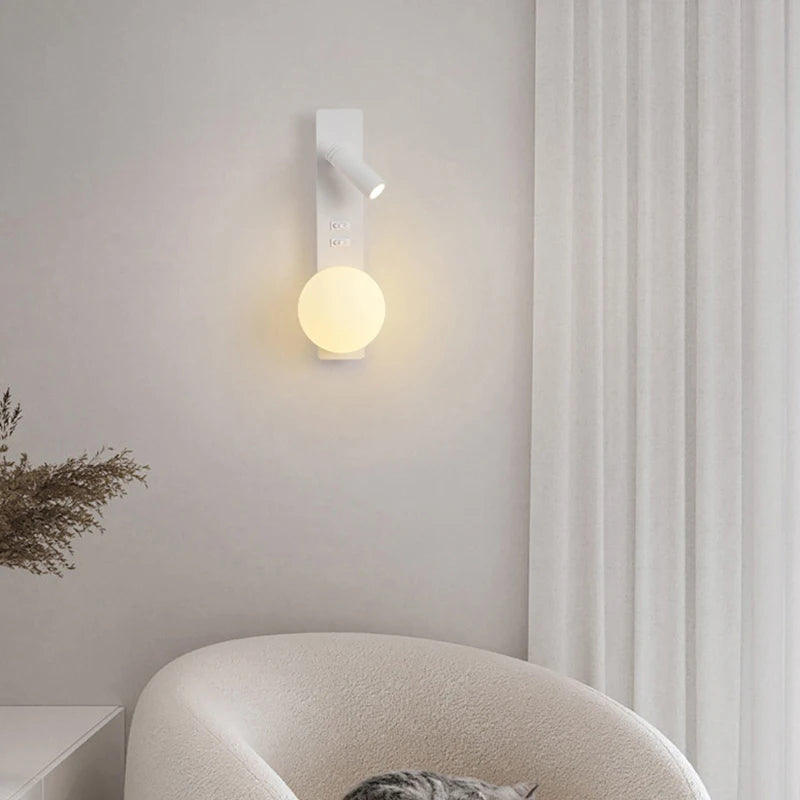 White Acrylic Ball Wall Light G9 Bulb 3000K