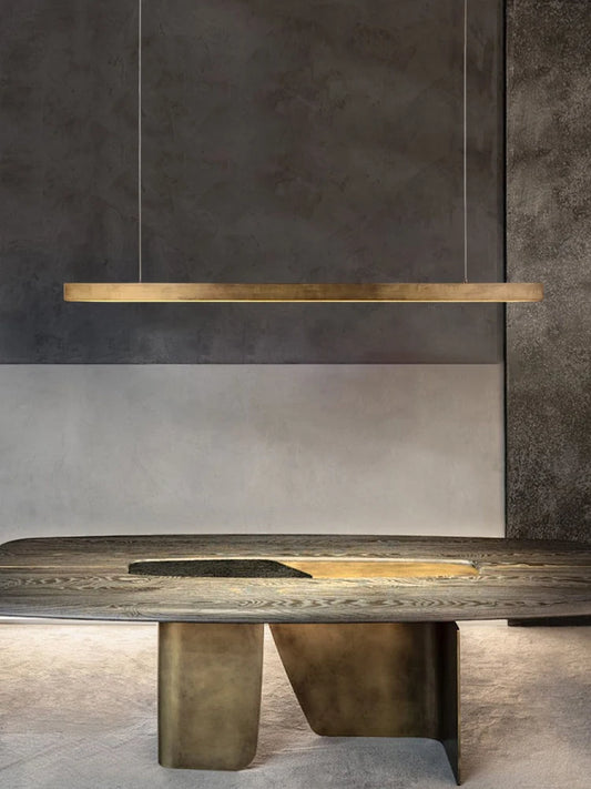 American Brass Silver Black LED Copper Chandelier
