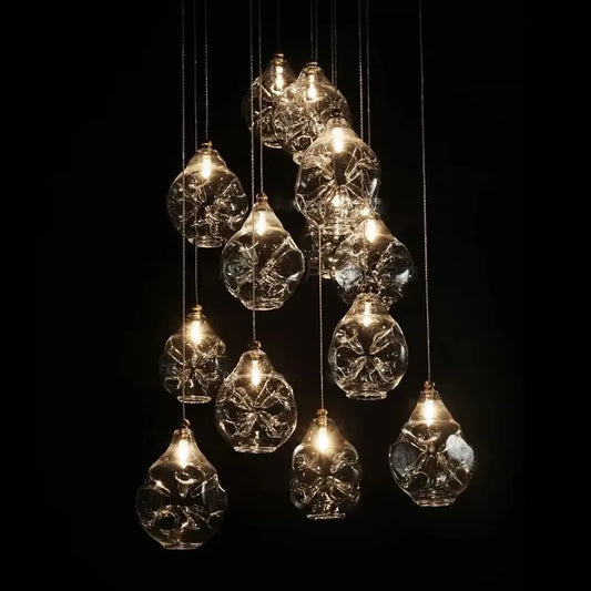 Duplex Staircase LED Chandelier Living Dining Room Island