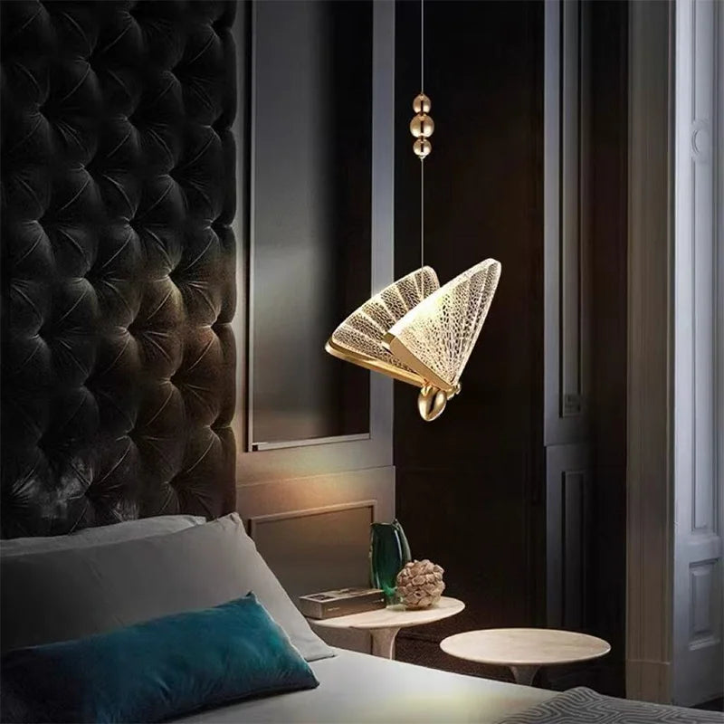 Nordic Acrylic Butterfly LED Pendant Lights Bar Suspend