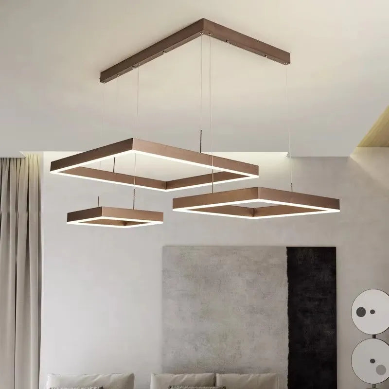Black Coffee Simple LED Chandelier