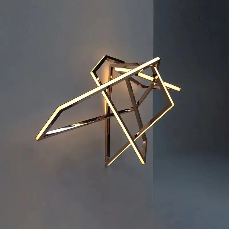 Stainless Steel Creative LED Wall Light Living Room TV