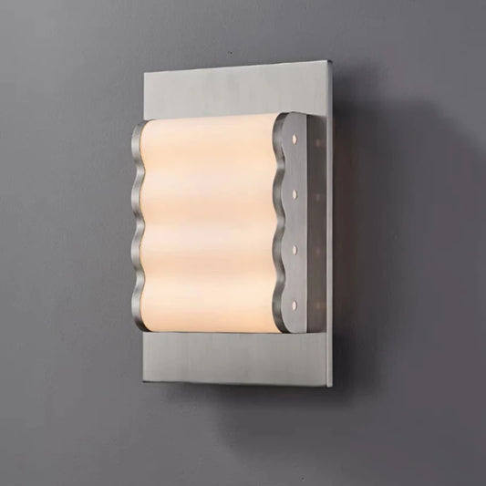 Creative LED Wall Lamp Silver Dark Brown Metal White Cloth