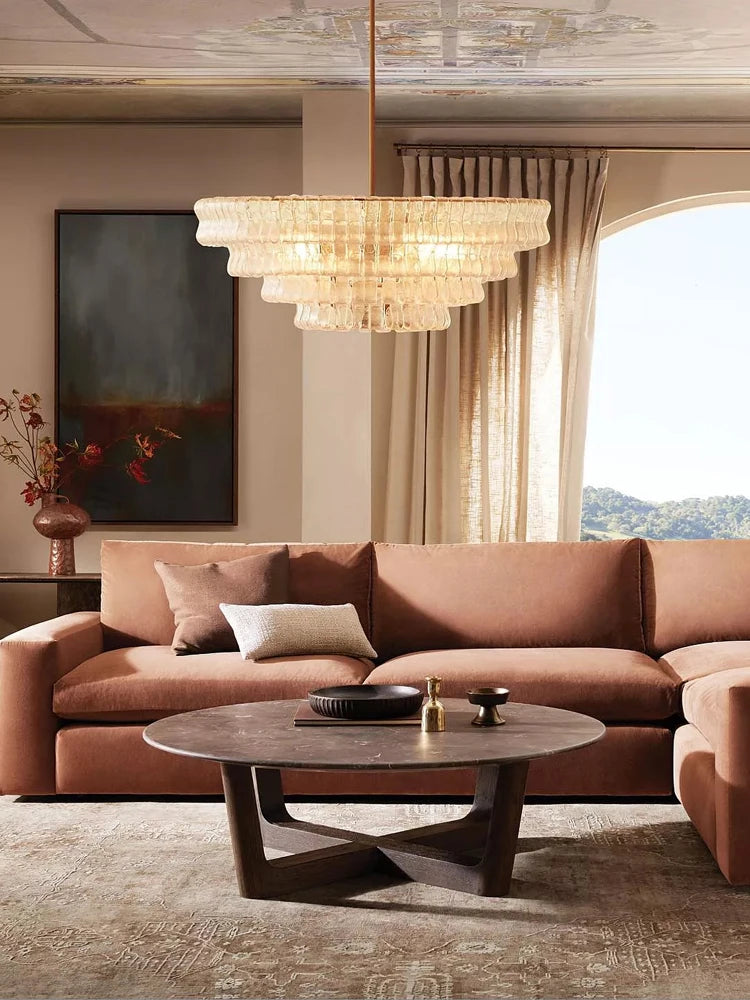 Murano Design Dimmable LED 2-5 Tier Chandelier