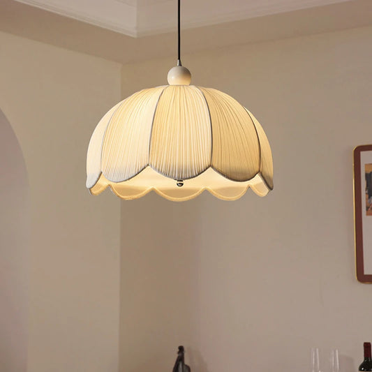 Classical Cloth Chandelier Wood E27 Bulb