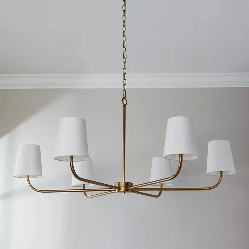 Minimalist Fabric Lampshade Pendant Light American