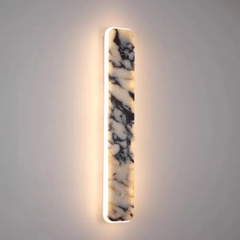Rectangular Natural Marble LED Wall Light Home Atmosphere