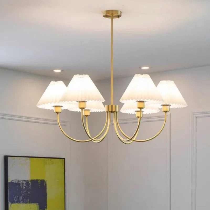 American Copper Material E27 Chandelier Nordic