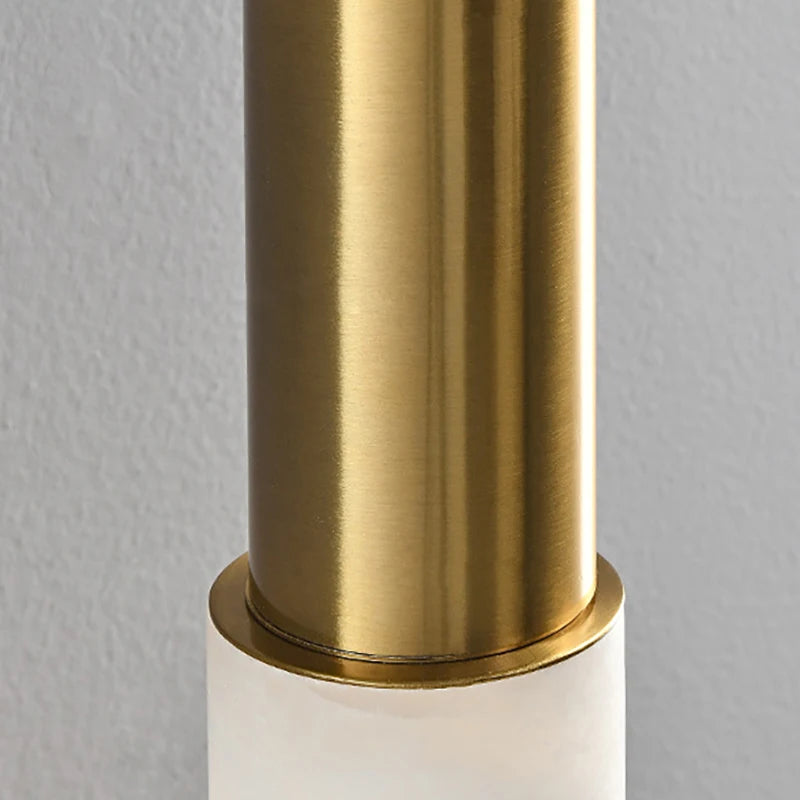 Simple Natural White Marble Wall Light Copper