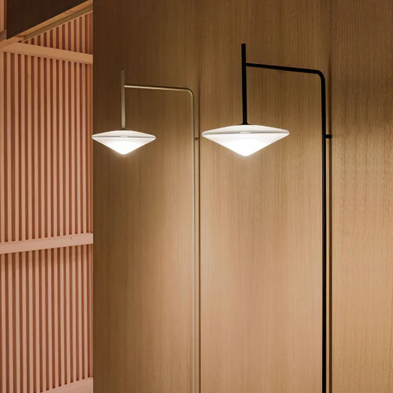 Minimalist Wall Light White Glass Plug
