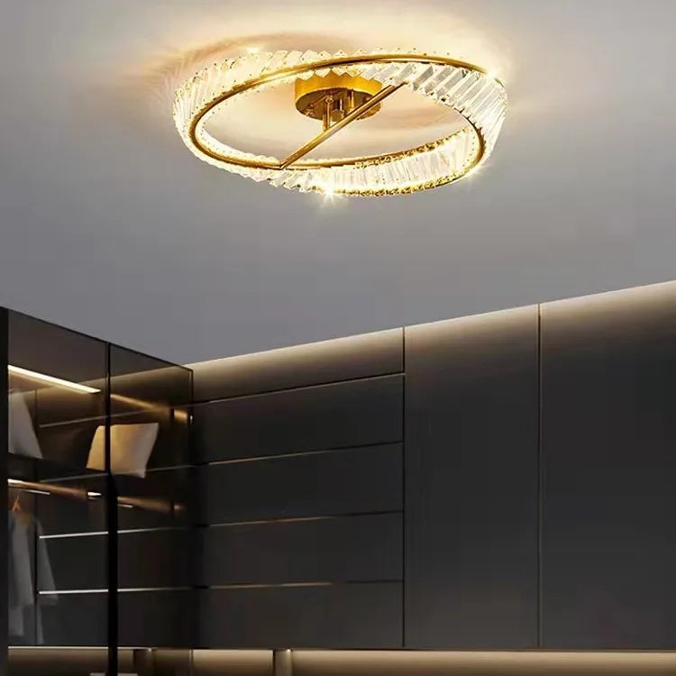 Irregular Plated Gold Metal LED Dimmable Ceiling Light K9