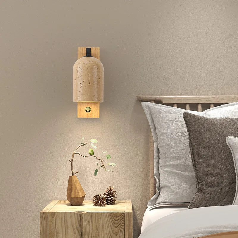 Natural Stone Wall Lamp Art Sconce