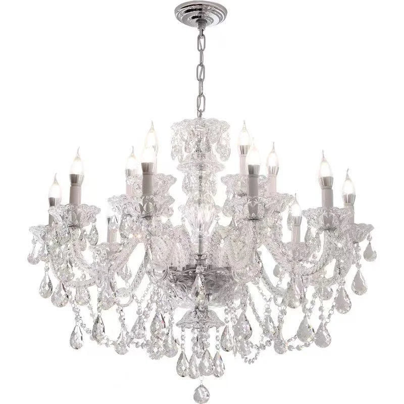 French Crystal Candle E14 Chandelier European