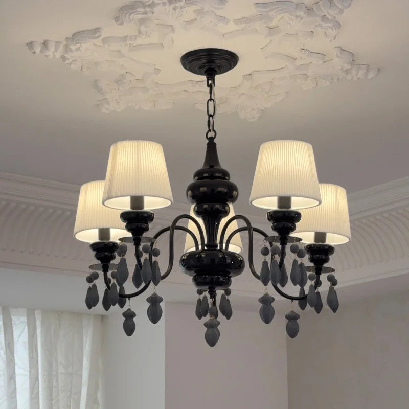 American Retro Candle E14 Chandelier Nordic Ceramic