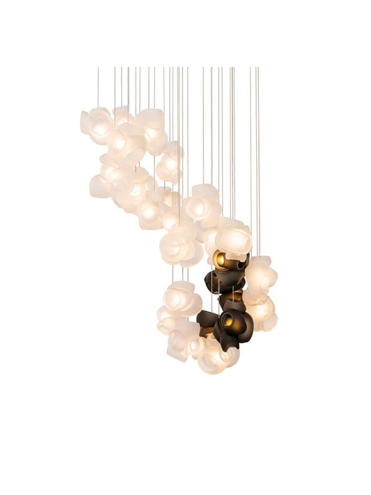 Trend Glass Stainless Steel G9 LED Chandelier Pendant
