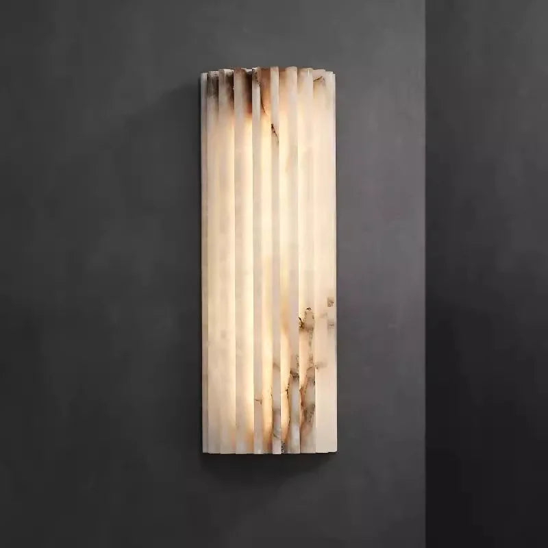 Creative Real Marble LED Wall Lamp Art Room Sconce