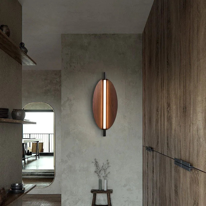 Brown Metal Leaf Home Wall Light