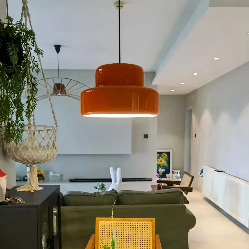 Bauhaus Orange Pendant Lights