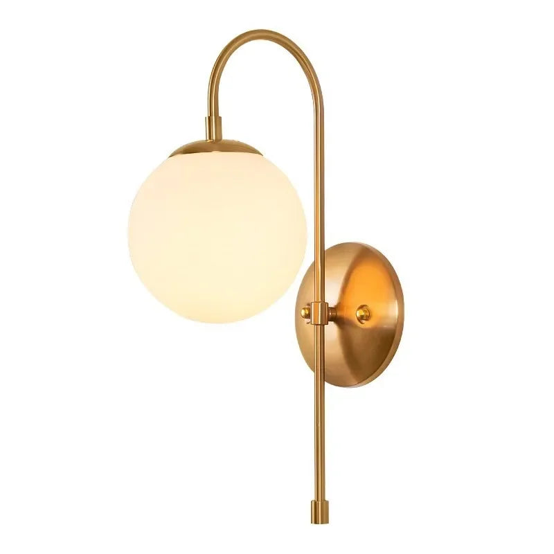 Wall Lamp LED Lighting Fixture Nordic Glass Ball Metal