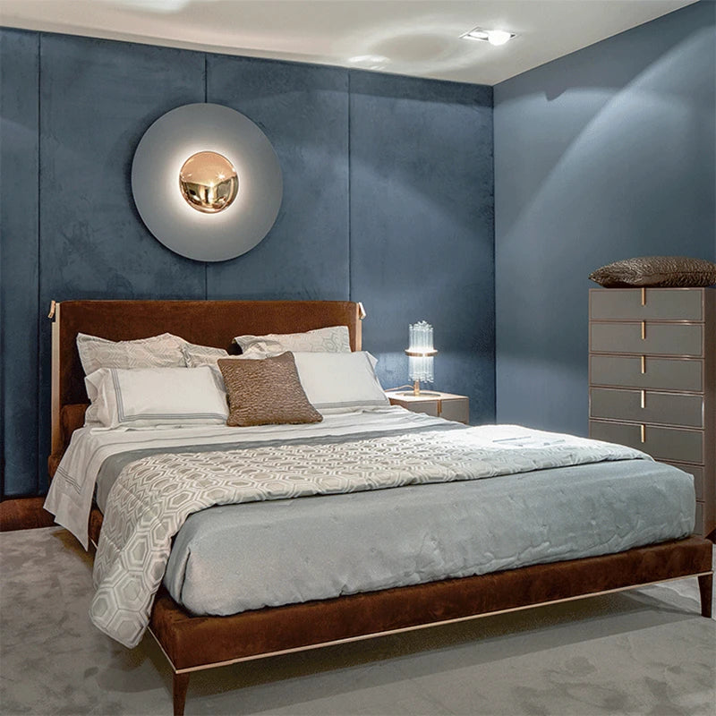 Art Wall Light Designer Sconce Porch Bedroom Bedside Round