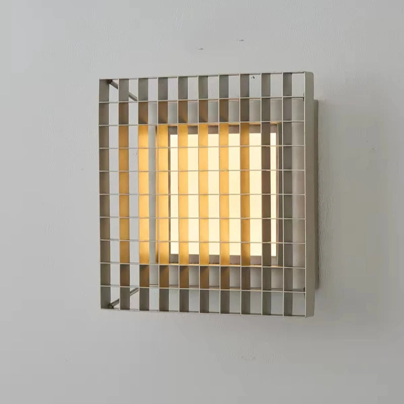Art Deco LED Wall Lamp White Silver Metal Indoor Sconce