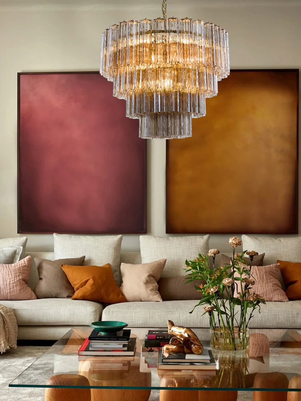 Dark Night Art Murano Design LED Chandelier
