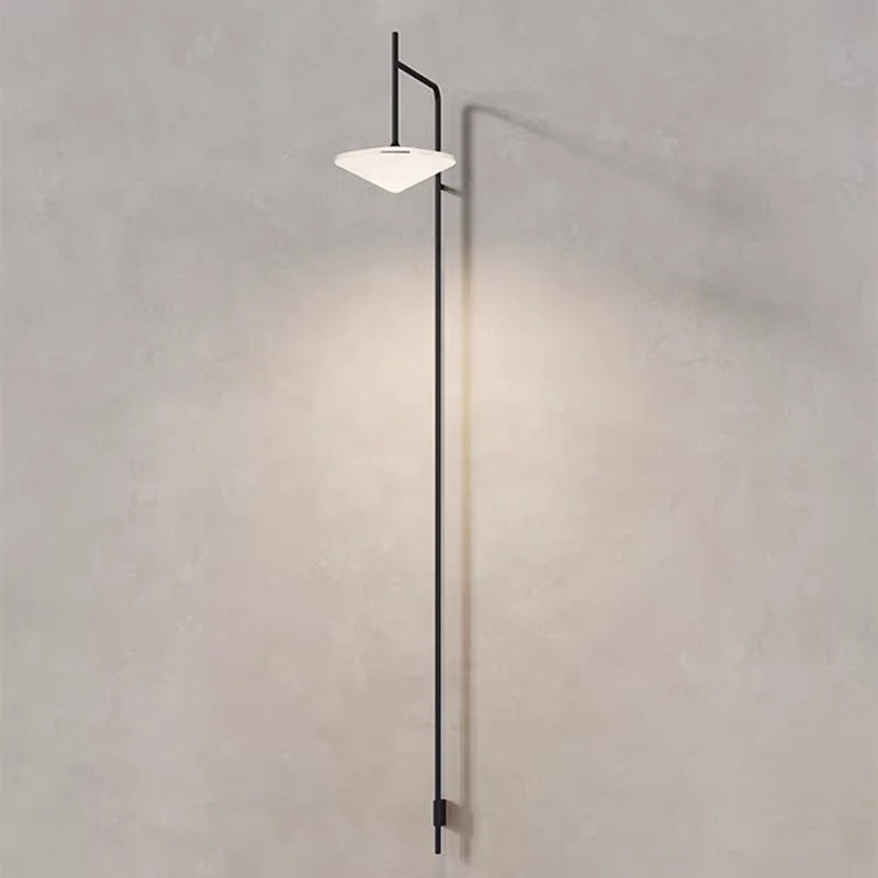 Minimalist Wall Light White Glass With Plug