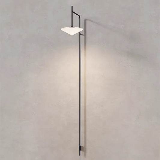 Minimalist Wall Light White Glass Plug