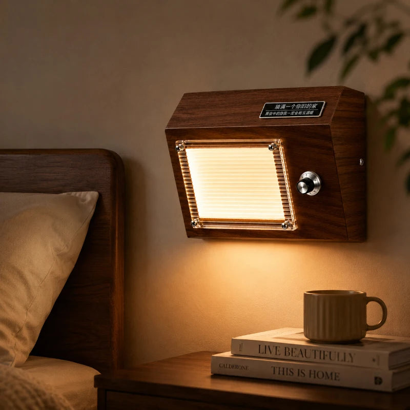 Creative LED Wall Lamp Green Red Metal Plug Indoor