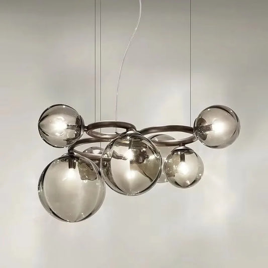 Simple LED Chandelier Dining Living Room Nordic Glass Ball