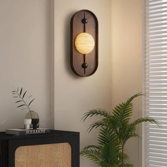Creative Natural Marble Wall Light Coffee Metal