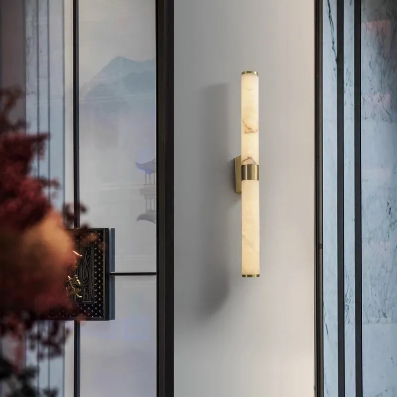 Spanish Natural Marble LED Wall Light Gold Copper