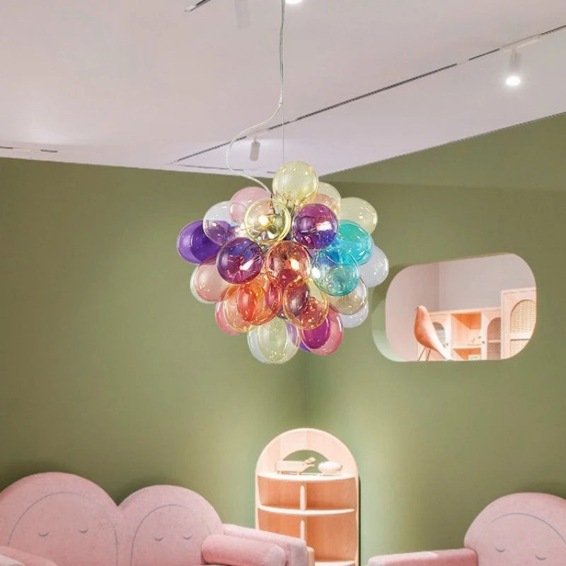 Romantic Pendant Light E14 G9 Bulb Purple Blue Green Yellow