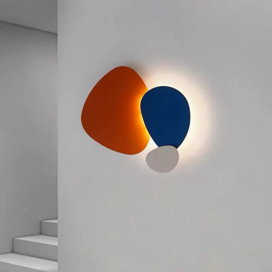 Creative Colorful Metal Wall Light Orange Black Blue White