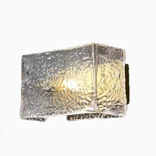 Square Water Pattern Glass Wall Lamp