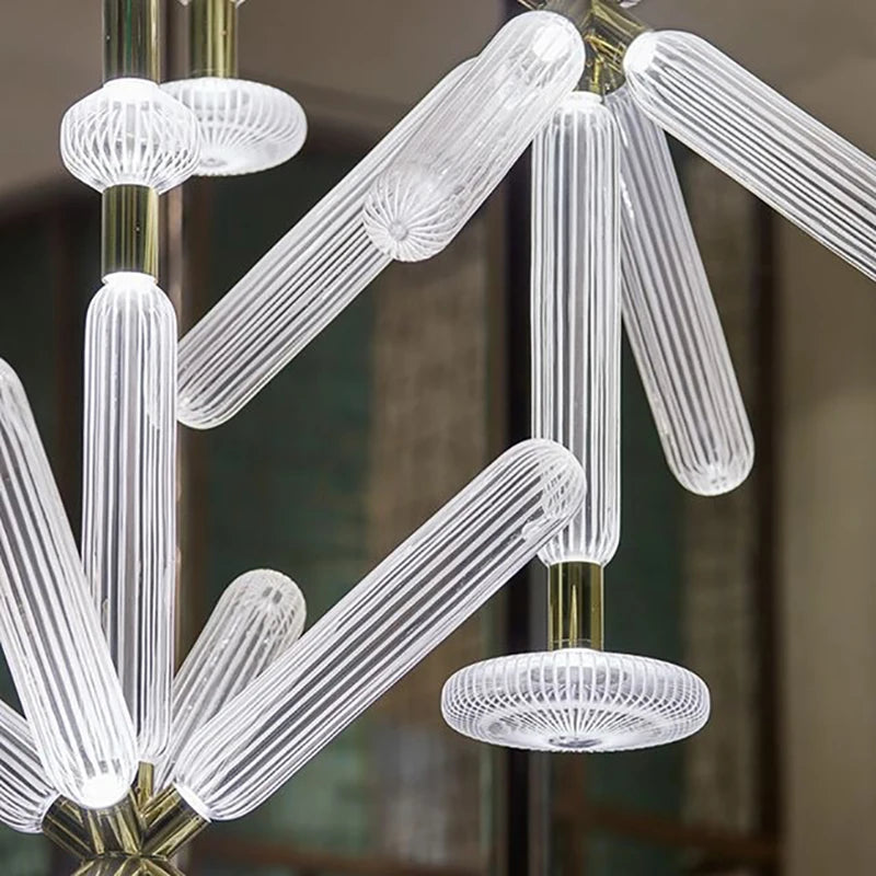 Novelty Clear Glass Gold Chandeliers