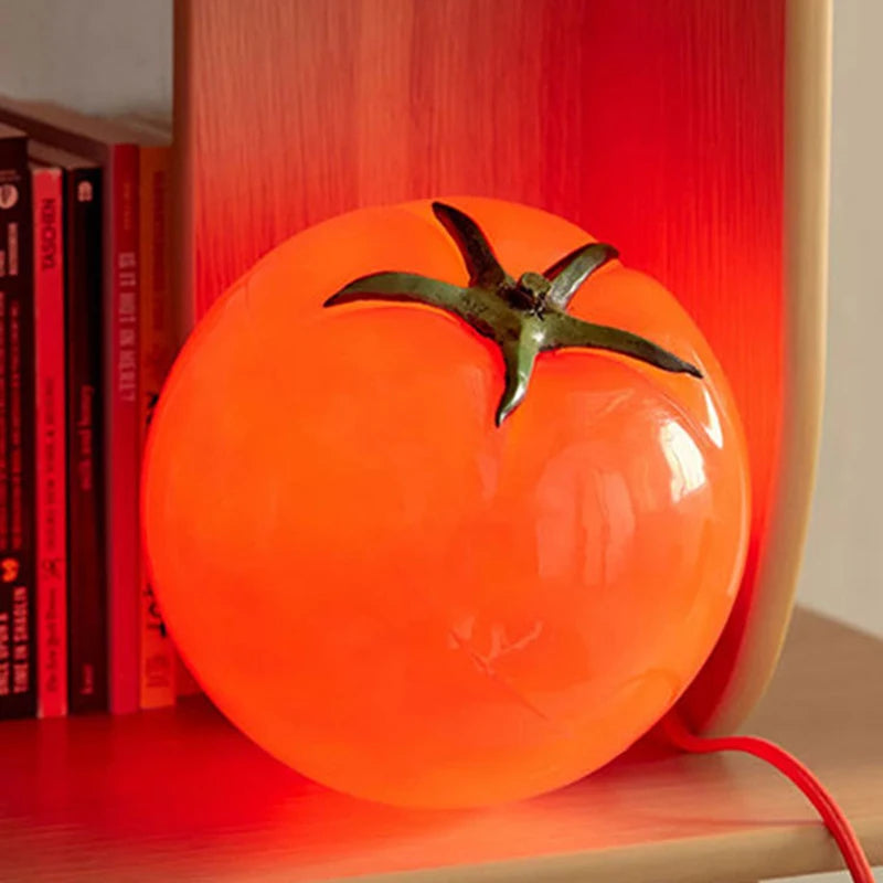 Red Resin Tomato Table Lamp Lovely Home Atmosphere