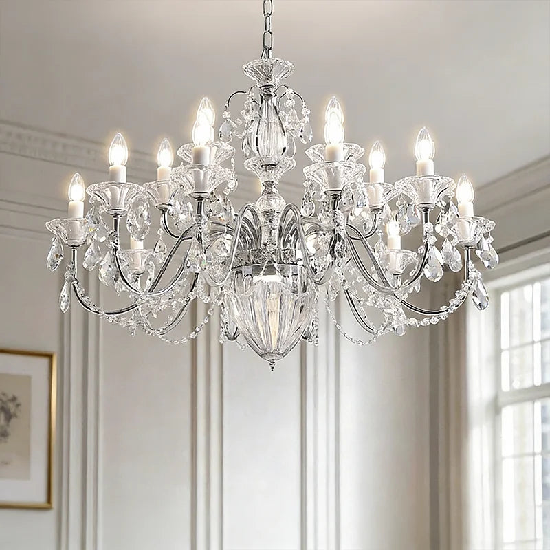 French Chandelier Europe Villa Candle E14 Pendant