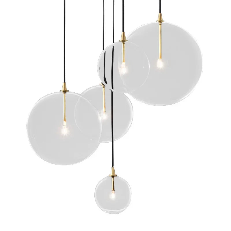 1 Light Clear Glass Globe LED G4 Luminaires Pendant Lights