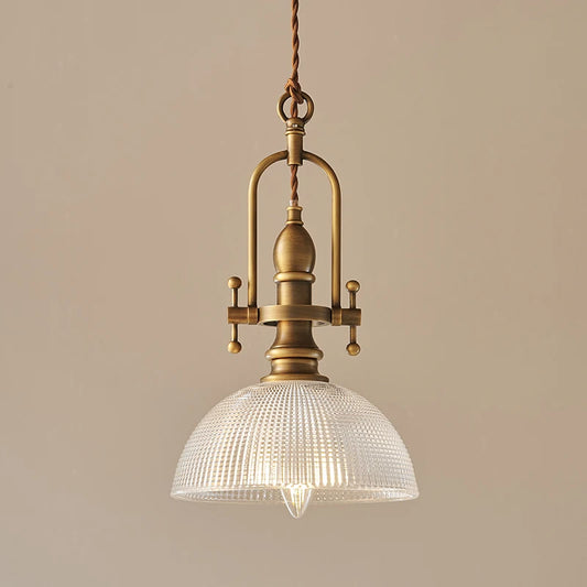 Creative Clear Glass Chandelier Brass Gold