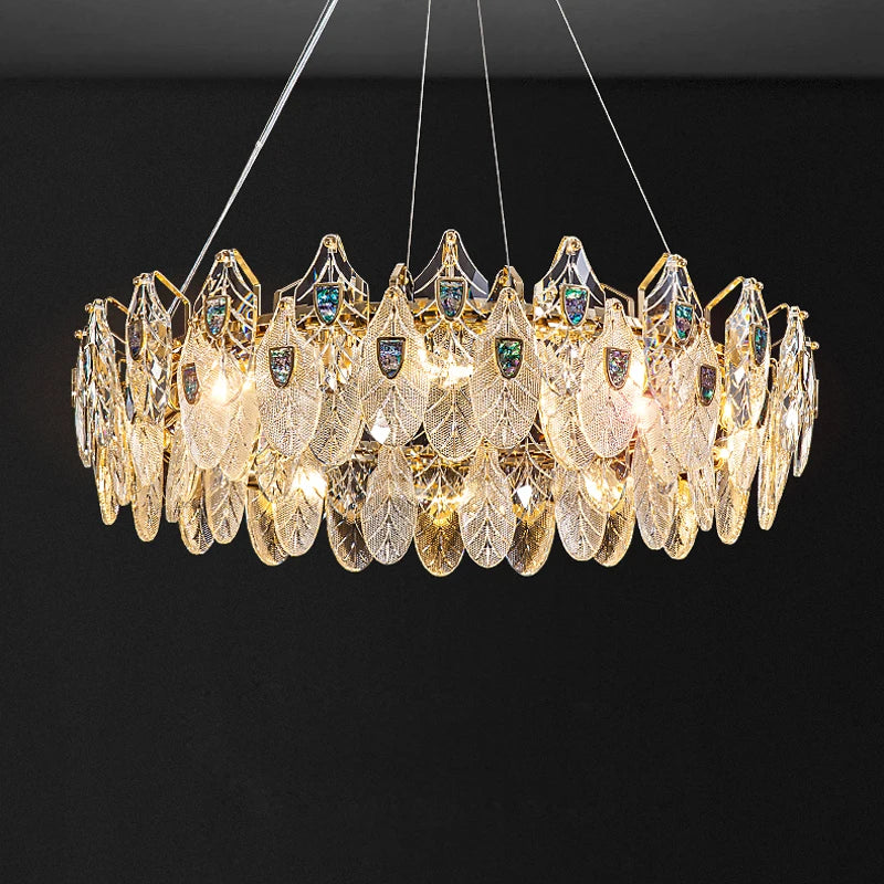 LED Postmodern Colorized Peacock Gold Designer