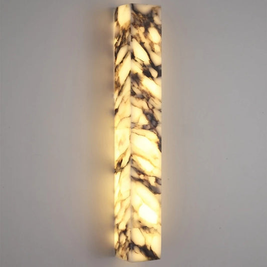 Cuboid Natural Marble Wall Lamp Art Design Dimmable Indoor