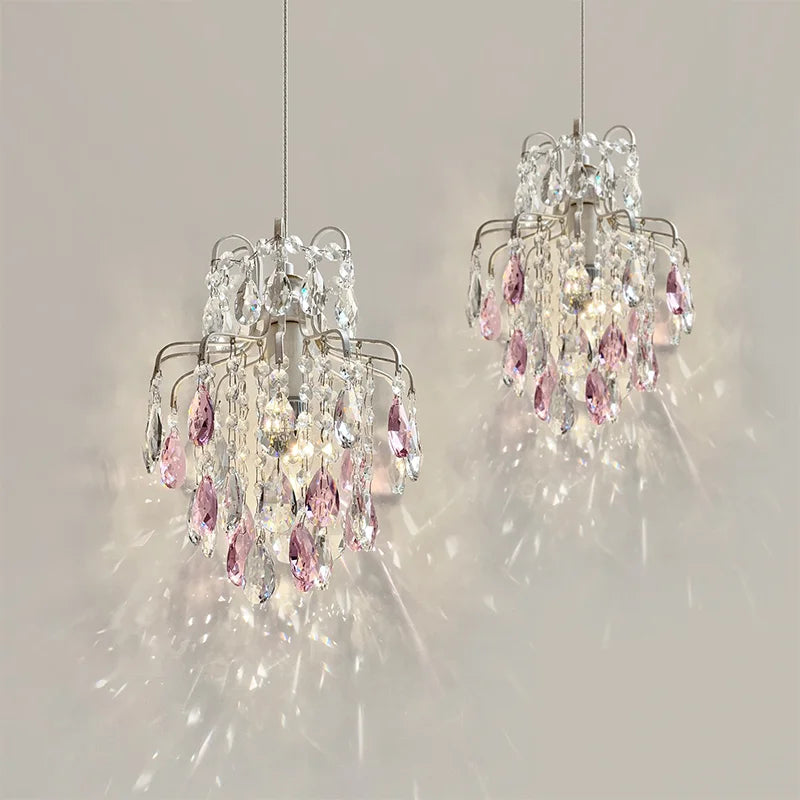 K9 Crystal Bedside LED Pendant Lights Home Dining Room E14