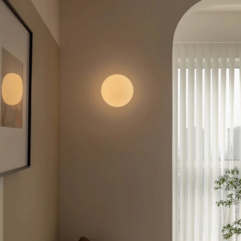 Natural Marble Ball Wall Lamp G9 Bulb Personalized